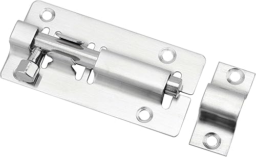 Miniatura 4 de SINJEUN Paquete de 30 pernos de barril de 3 pulgadas, cerradura deslizante de acero inoxidable, pestillo de puerta grueso con 120 tornillos de