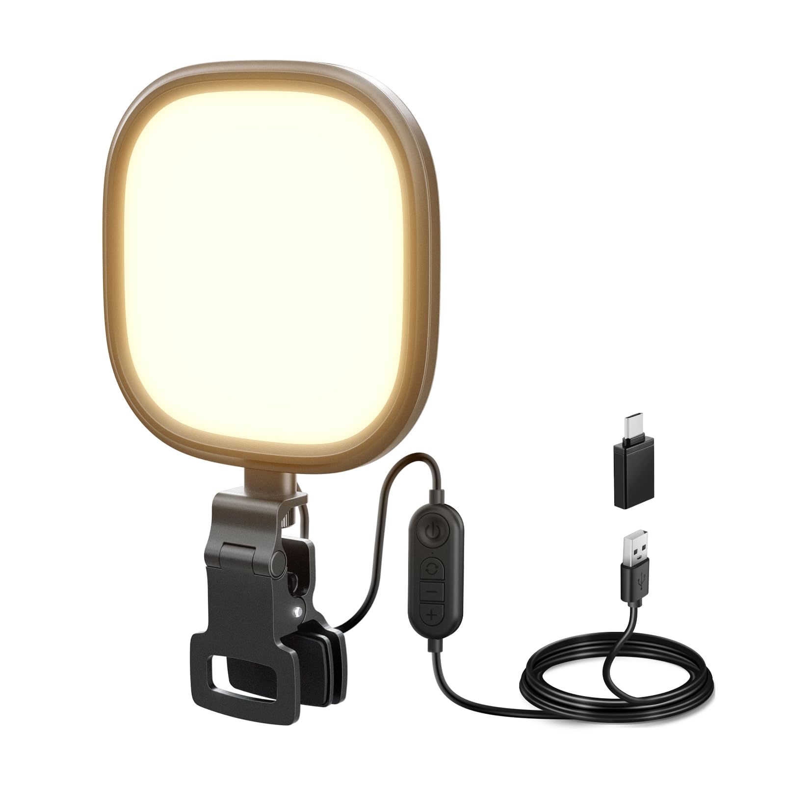 NEEWER Basics Luce Streaming LED da 10W 5”, Lampada da Scrivania USB a Schermo Intero Edge Lit con Clip Bicolore CRI95 per Monitor Laptop Computer Webcam Videoconferenza Zoom Call Registrazione, NL10