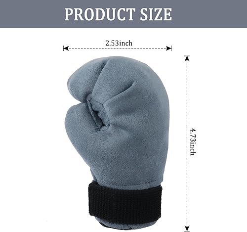 Miniatura 2 de Aokdom Funda para palanca de cambios de coche, azul, diseño de guante de boxeo, fibra de poliéster, dimensiones universales, protege y decora los