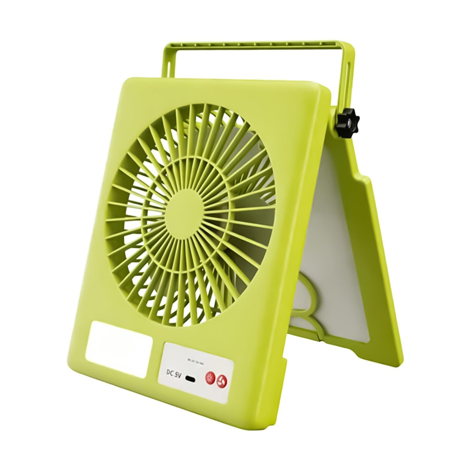 Ventilador solar de mesa con 3 velocidades y bajo ruido para acampada exterior