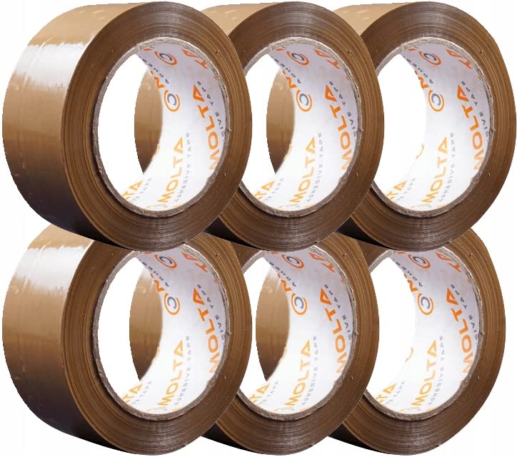 LumenTEC 1 rollo de cinta adhesiva para embalar, cinta adhesiva de 132 m x 48 mm – marrón, cinta de cartón para transporte, acrílico
