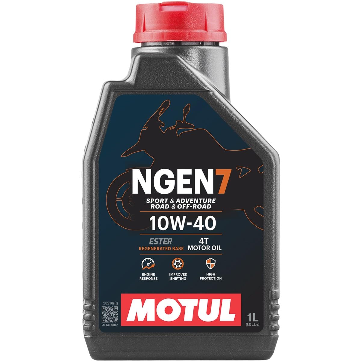 Motul Ngen 7 10W40 Olio Motore Moto 4T NGEN7 Olio 4 Tempi Sintetico Con Tecnologia Sostenibile Ed Esteri Sintetici Motul Con Specifiche Aso MA2 (2023), Ottima Alternativa Ecologica Al 7100 (1L) - 4