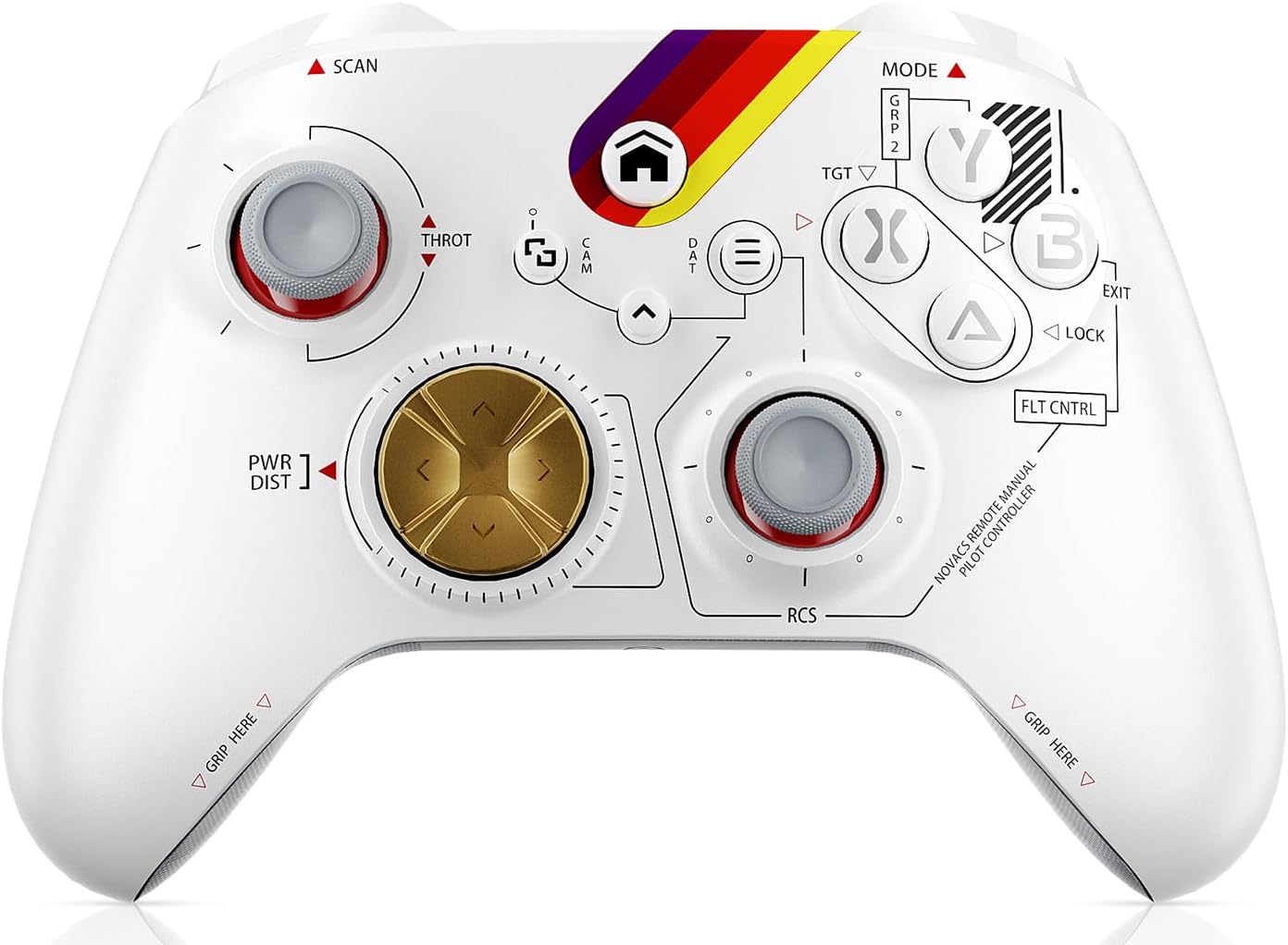 Dinosoo Wireless Controller for Xbox One Series X/S PC, Bluetooth Dual Vibration TURBO Function 3.5mm Headphone Jack Macro Function - Starfield