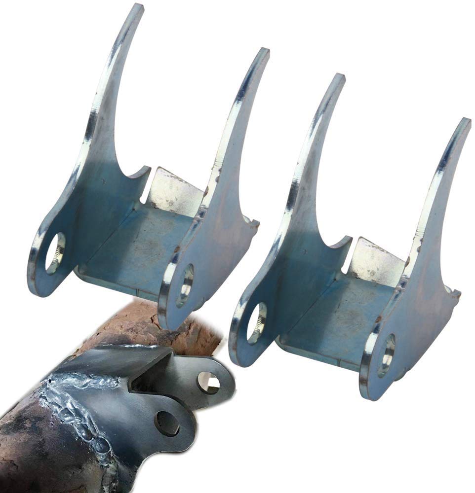 2PCS Upper Rear Shock Mount Bracket Fit for 1999-2006 Chevy Silverado GMC Sierra with Round Tube X-Members Rust Prevention