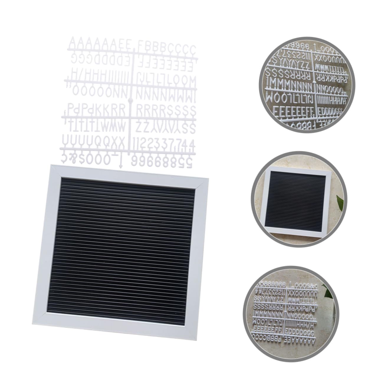 Schwarze Buchstabentafel Abnehmbaren mit Pp und Buchstaben