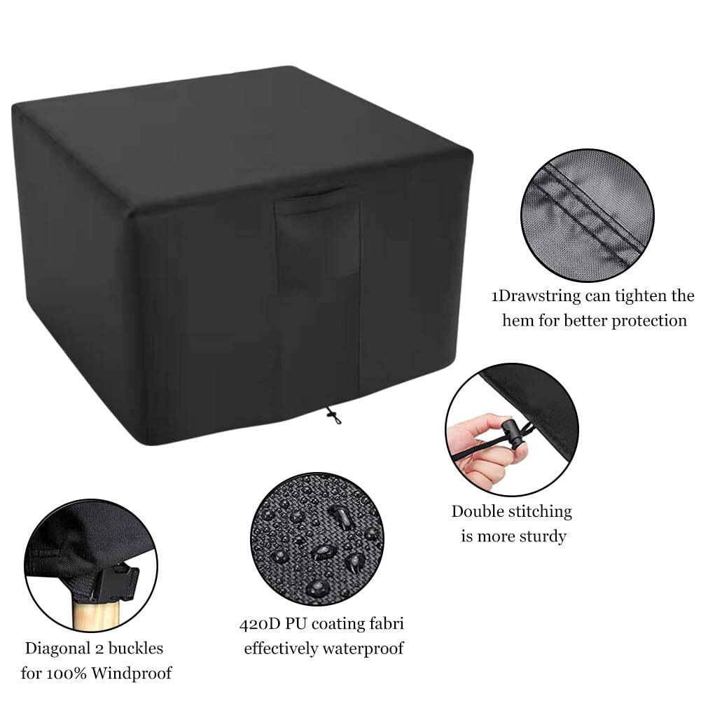 Funda protectora para Brasero Oxford 420D, cubierta de protección para brasero Oxford impermeable, funda de protección de 82 x 82 x 61 cm