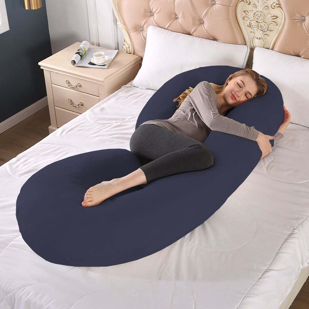 Texlux Pregnancy Pillows for Sleeping, C Shaped Maternity Pillow Cuddle