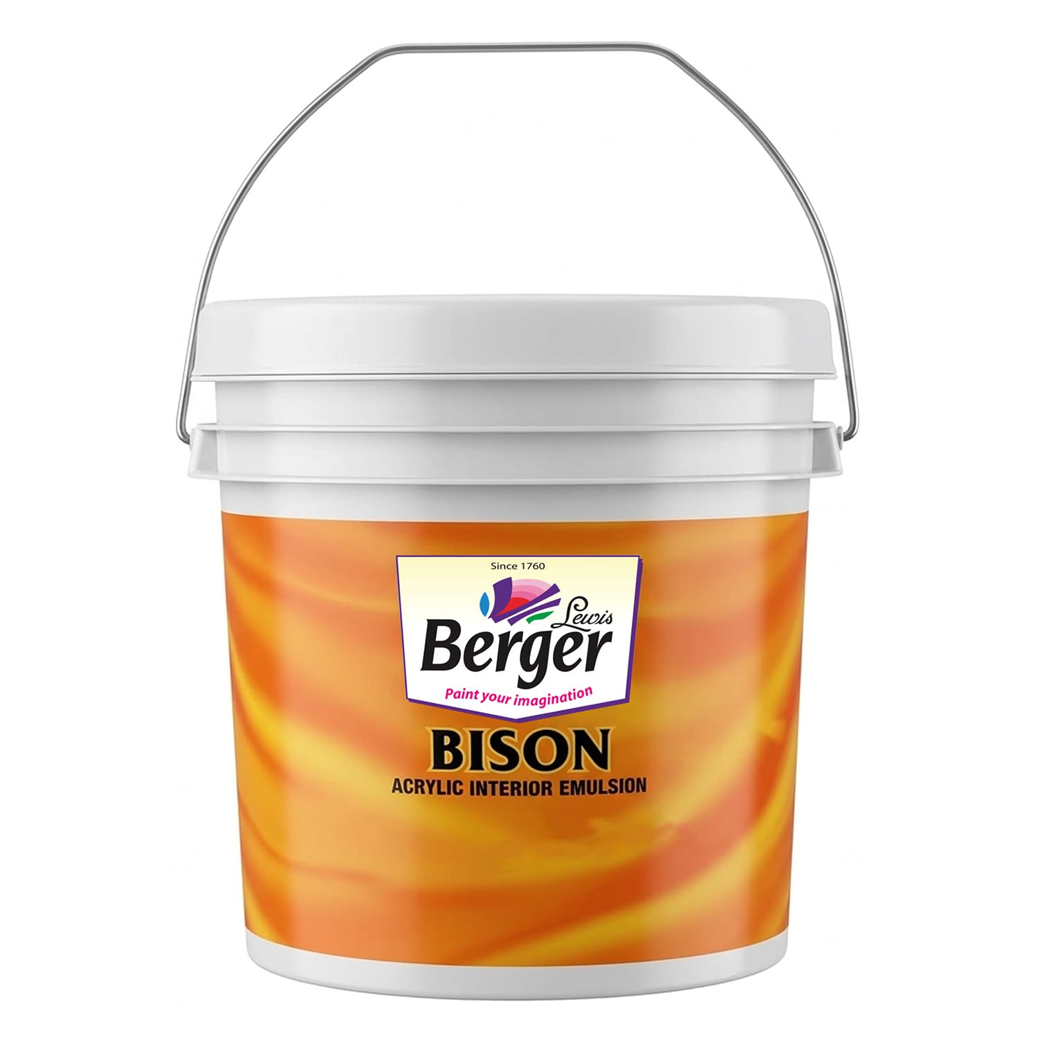 BERGER Bison Interior Emulsion Paint for Walls and Ceilings with Anti-Fading Properties Acrylic Based Washable & Durable Rich Smooth Matt Finish (10Ltr, White)