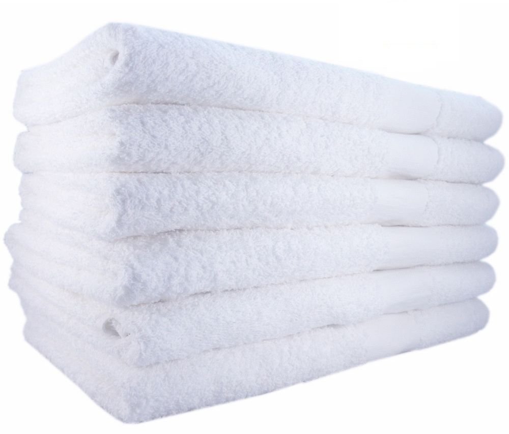 JMR 6 Pack Premium Cotton Bath Towels 22x44 - Hotel Quality Multi-Purpose Towels for Commercia and Home Use - Soft, Lightweight, Super Absorbent, and Quick Drying Bath Towels for Pool, Gym, or Spa