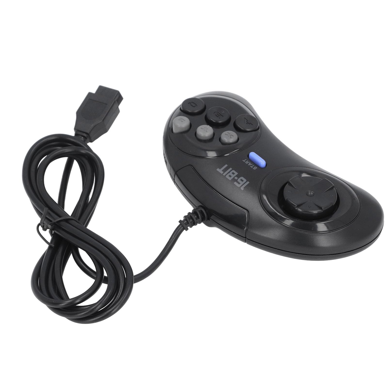 16-bitowy Kontroler Gier, Funkcja TurboBoost, Ergonomiczna Konstrukcja, Gamepad do Konsoli do Gier z 9-pinowym Złączem, Klasyczny Wygląd