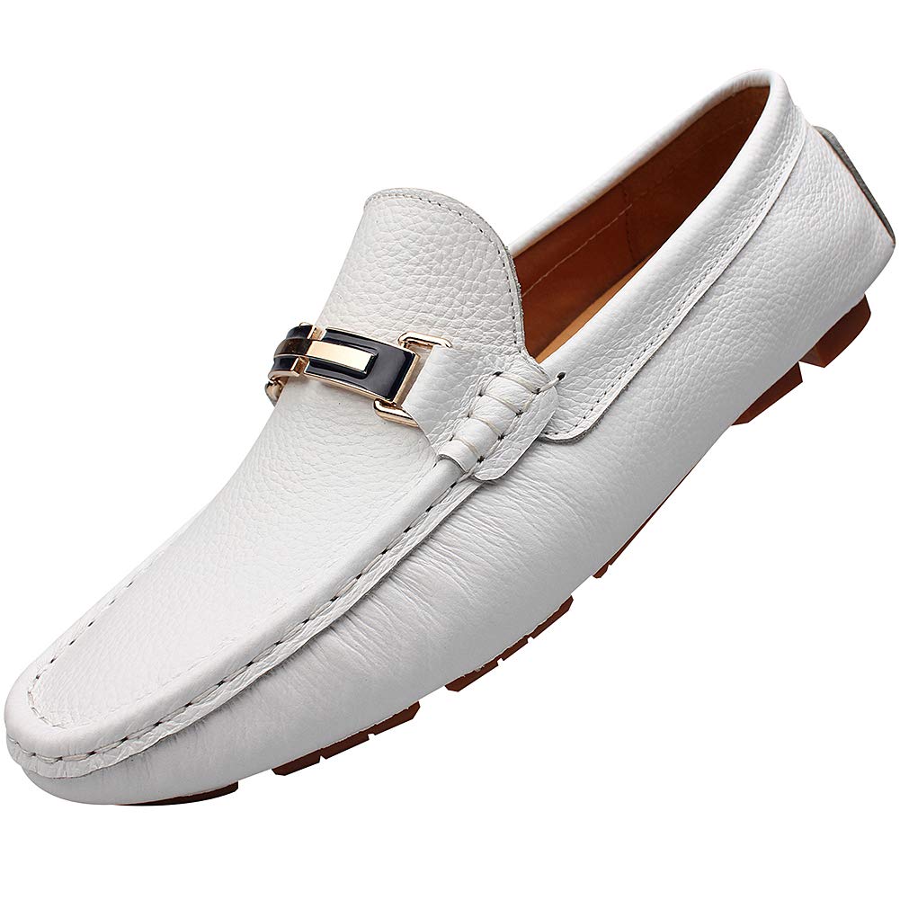 rismart Hombres Conducción Coche Casual Ponerse Cuero Mocasín Pisos