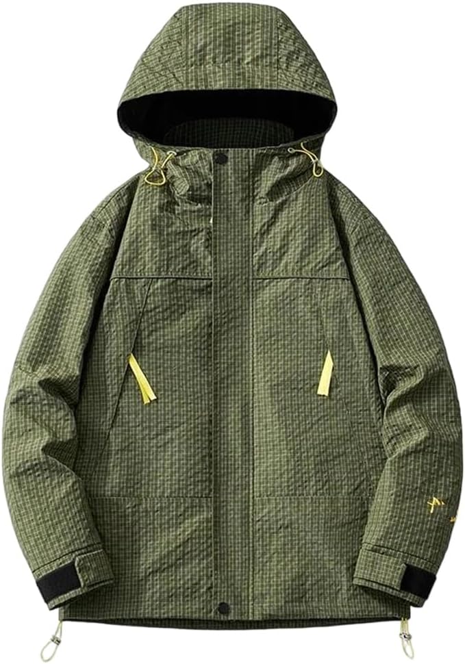 Dvbfufv Men's Spring Outdoor Sports Camping Jacket Men Women's Waterproof Windproof Skiing Climbing Jacket