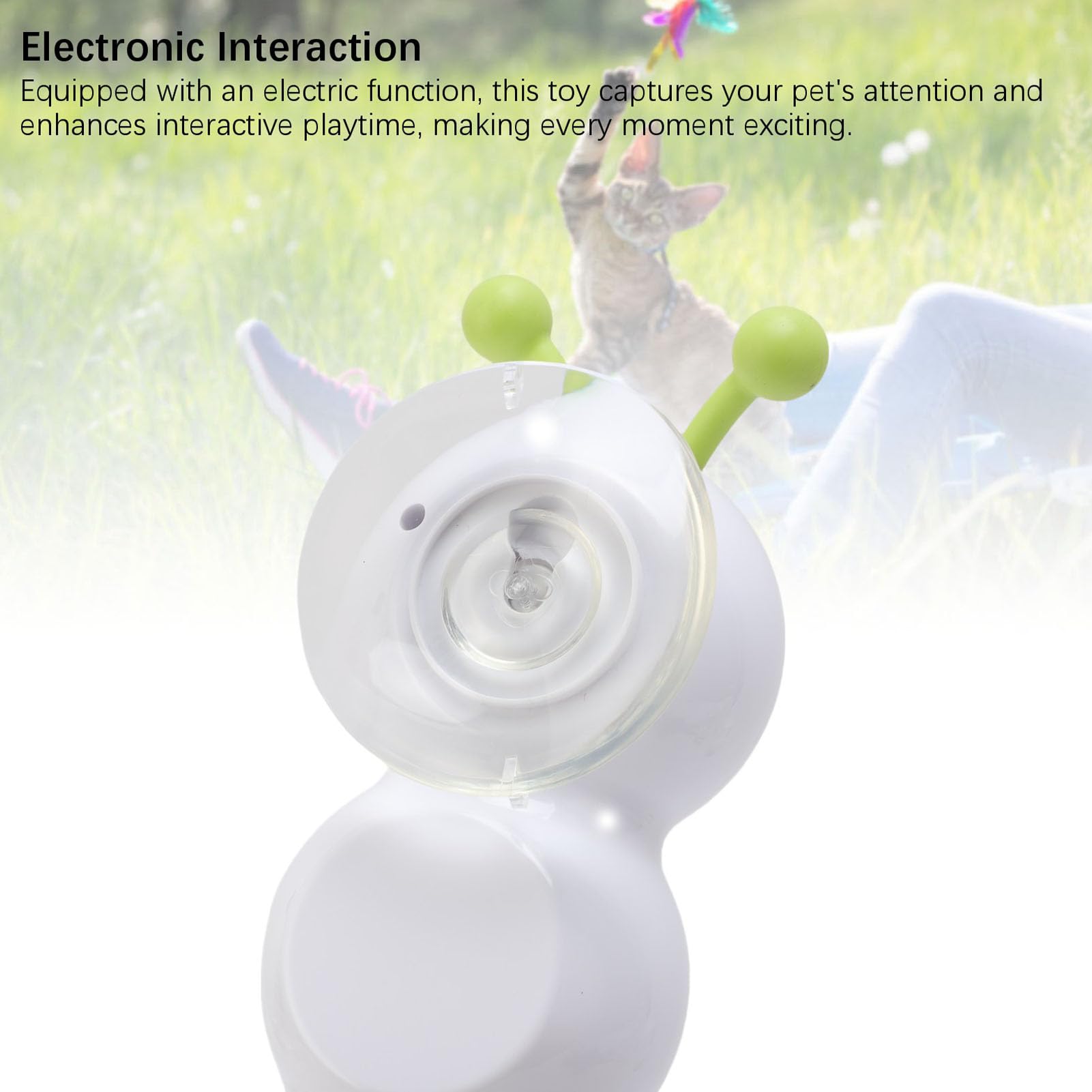Dpofirs Jouet Interactif électrique pour Chat, Jouet Chenille en Plastique pour Chats avec Fonction Intelligente et Ventouse, pour Animaux de Compagnie Rechargeable par USB