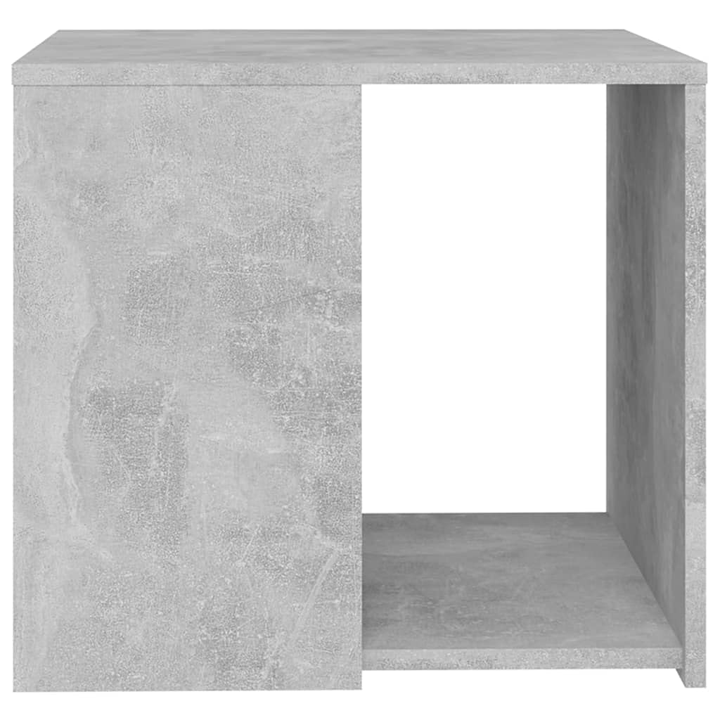 vidaXL Mesa Auxiliar Muebles Mobiliario Sofá Café Centro Salón Sala de Estar Libros Estante Estable Decoración Contrachapada Gris Hormigón 50x50x45cm