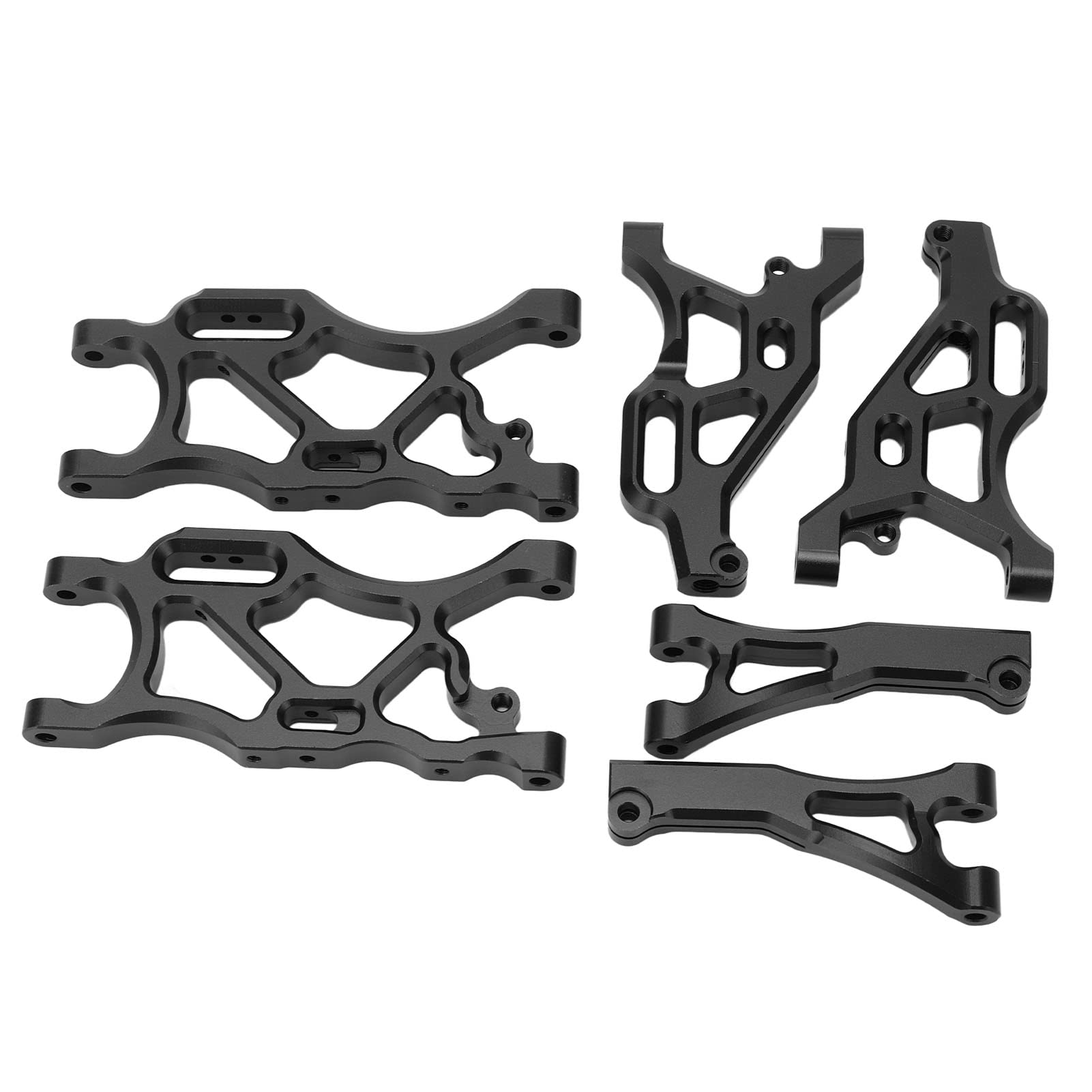 AMONIDA Zestaw Wahaczy RC ze Stopu Aluminium dla 1/7 LIMITLESS, Wahacze o Wysokiej Wytrzymałości Zapewniające płynną pracę, Przednie Wahacze Tylne, Srebrne (BLACK)