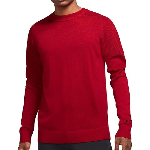 Nike New 2021 Tiger Woods Golf Sweater Gym RED/Black X-Large