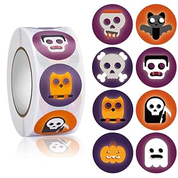 ハロウィン＊B-82＊サンキューシール＊切り売り52枚＊38mm＊大きめ ハロウィン ジャックオーランタンB 丸シール 2.5㎝ 500枚 | rue