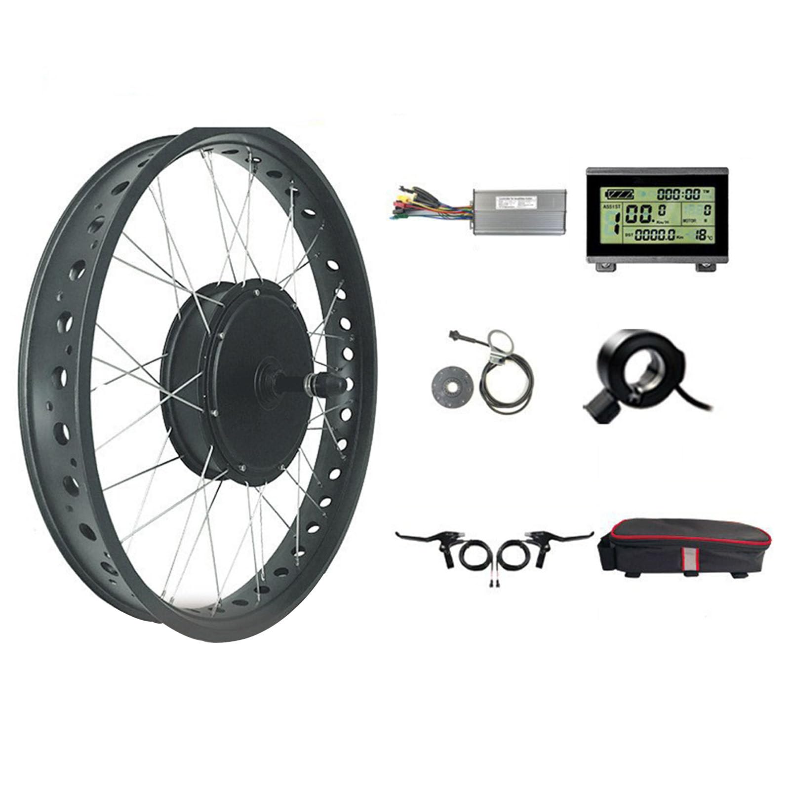 Kit de conversion de vélo électrique 48 V 1500 W, moteur de moyeu à rotation arrière, contrôleur à onde sinusoïdale 48 V 35 A, moteur de moyeu de vélo électrique avec écran