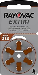 Rayovac Hearing Aid Battery, Size 312 (60 Batteries)