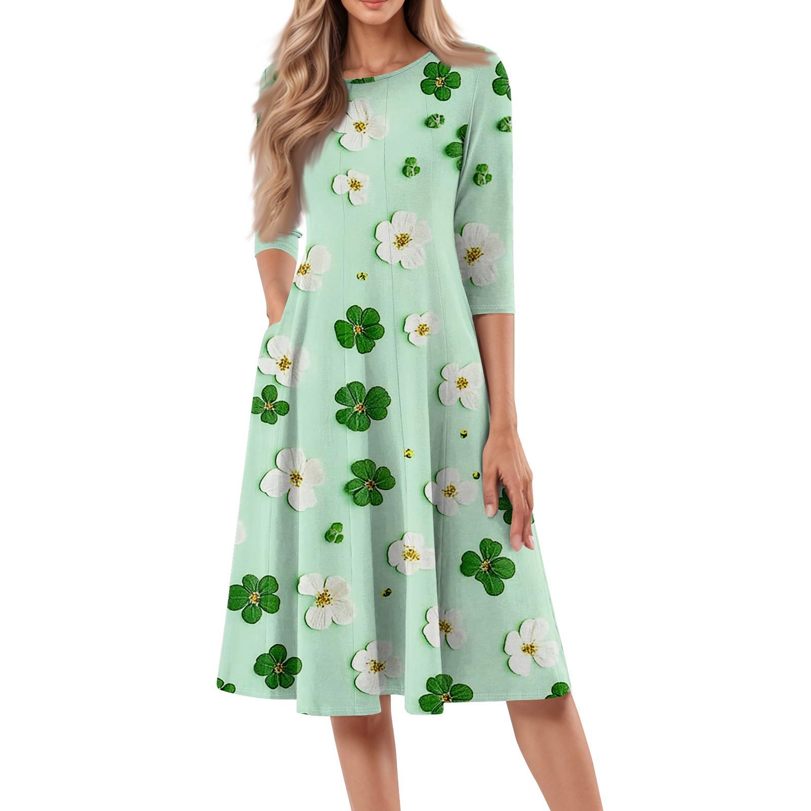Going Out Dresses for Women Fall Winter Empire Waist Wedding Outfits V Neck Midi Long Sleeve Dress