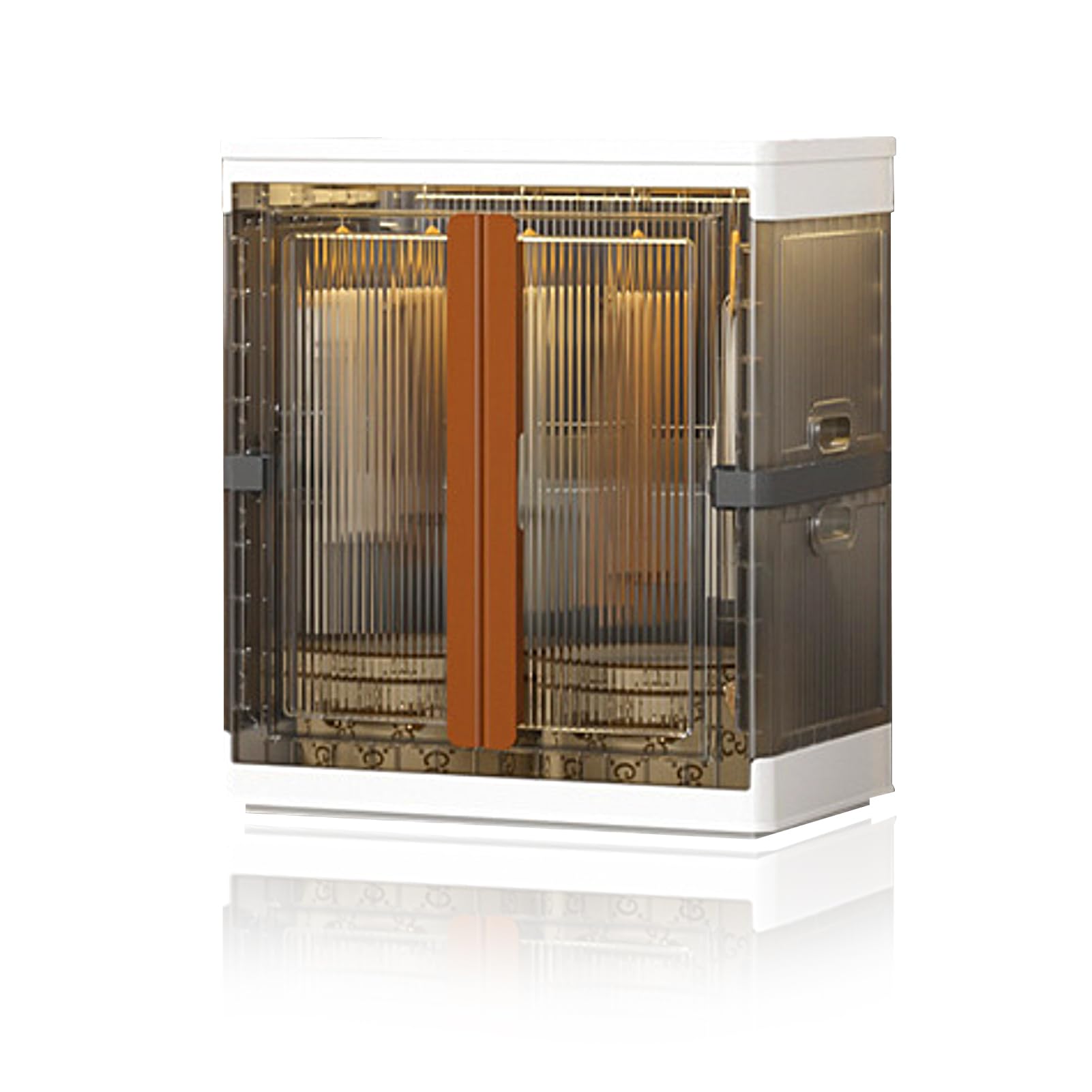 Beauenty 64CM Wide Wardrobe, 150L Stackable Transparent Folable Closet, Plastic Storage Box for Baby Clothes, Toys, Shoes, Arts & Crafts, Books, Snacks and Grocery