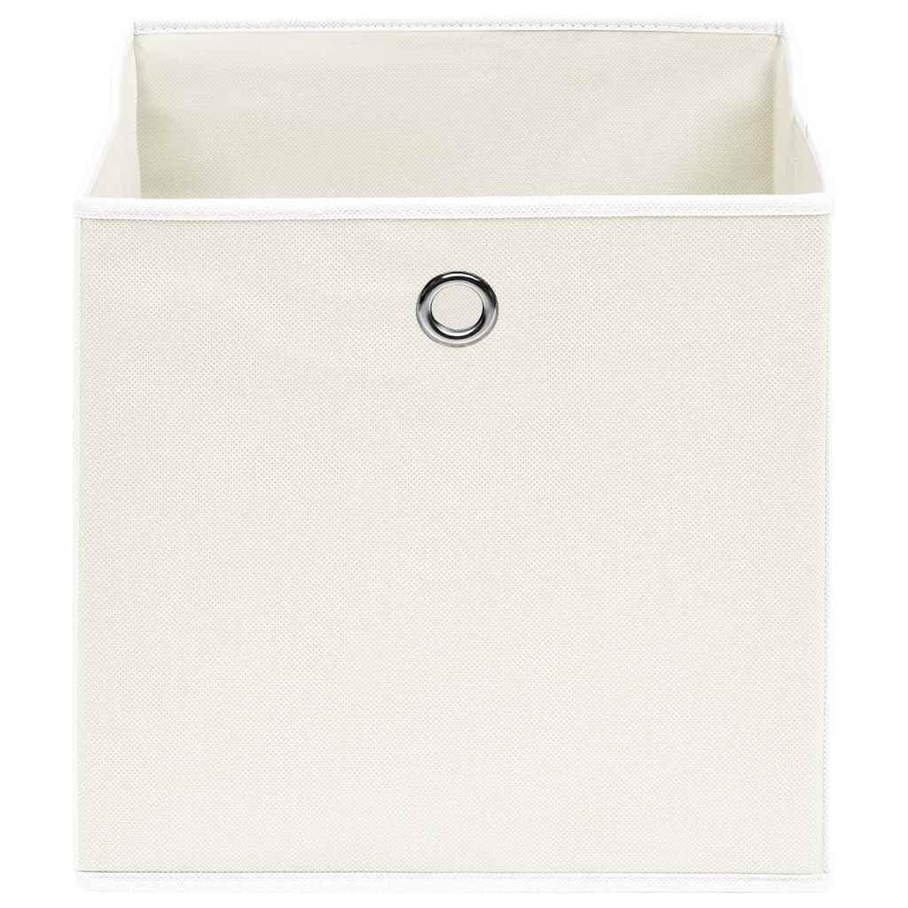 Cajas Almacenaje 4uds Tela No Tejida Blanca 32x32x32 cm Plegables
