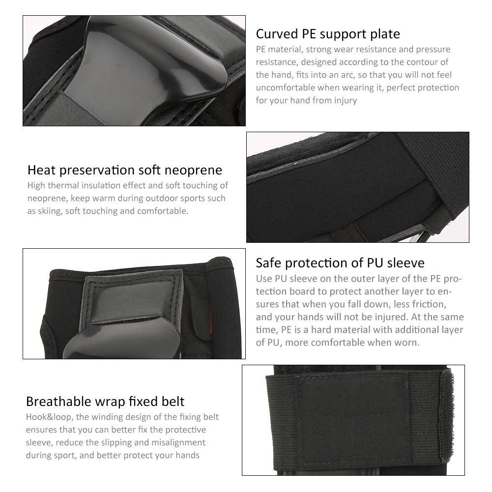 DoubleSided Handguard, Practical PROPRO Roller Skating Guard, Outdoor for Camping Hiking Sports (M)