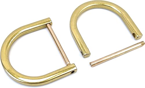 Miniatura 16 de 4 Piezas Anillos en D de Servicio Pesado Atornillables con Grillete de 1-1/2 Pulgadas Negro Gunmetal Forma de U Anillo D de Repuesto para Bolso