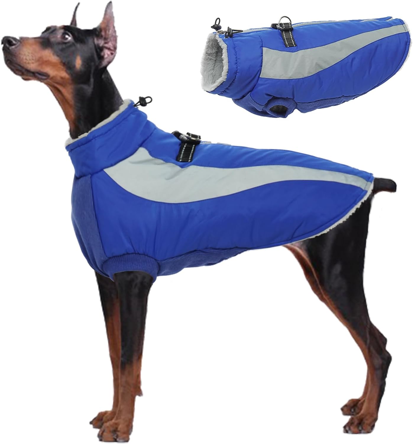 BRKURLEG Dog Winter Coats for Large Dogs, Reflective Dog