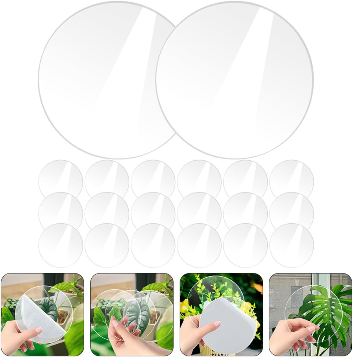 jojofuny 20pcs Acrylic Circles for DIY Craft Projects Unfinished Round Blanks for Keychains Holiday Decorations and Art Designs