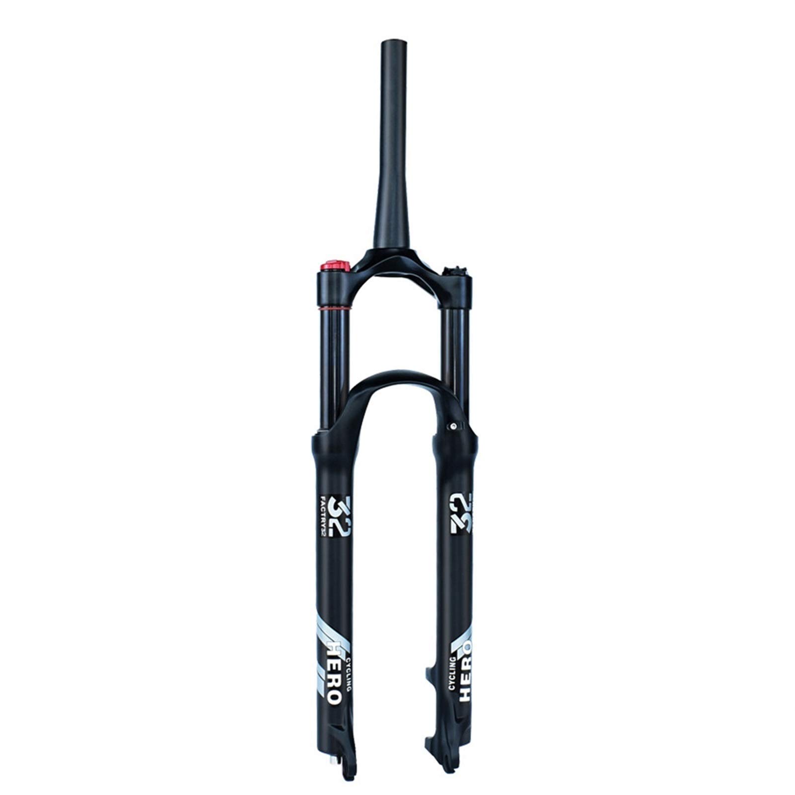 Forcella per bicicletta a disco, 26/27.5/29 pollici, 1-1/2 pollici, forcella per bicicletta da viaggio, 110 mm, blocco manuale/remoto nero