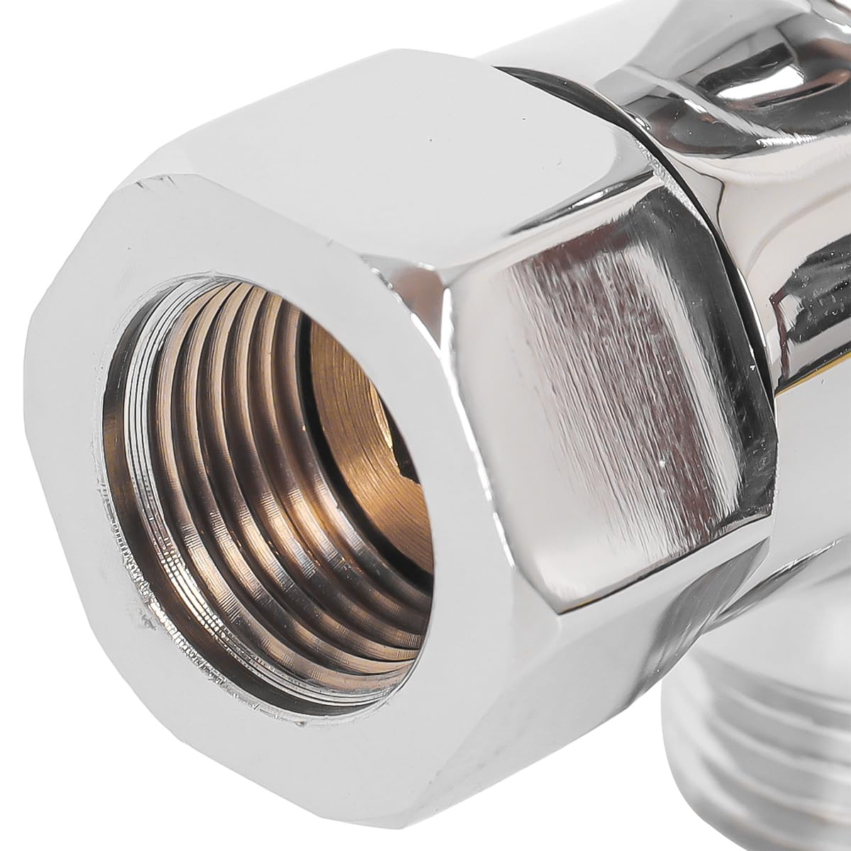 DSF007DB Valvola Deviatrice a 3 Vie Da 3/8 Di Pollice Con Raccordo a T in Ottone Per Doccette Per Bidet (cromata)