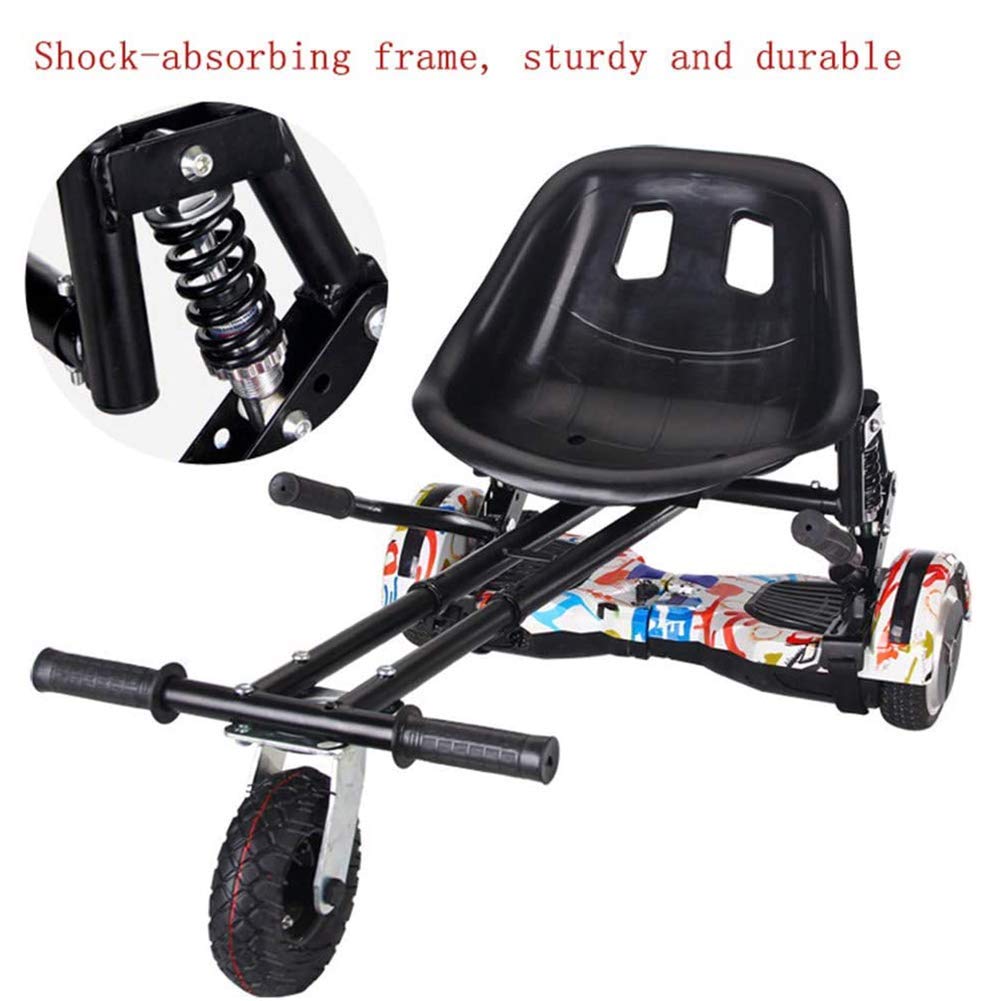 Sedile Hoverboard Auto Bilanciamento Seggiolino Go Cart Compatibile con Classic 6.5"a 10" e off Road 8.5"Auto Balance Board Lunghezza Regolabile Segui la Tua tavola Scivolando ed