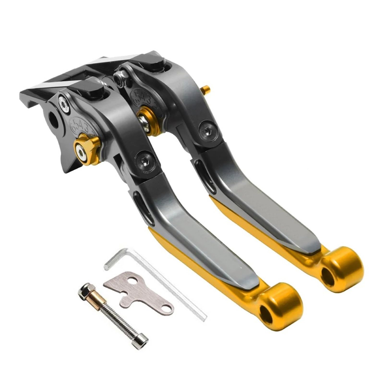 Hguvsjd for XMAX125 for XMAX250 for XMAX300 for XMAX400 2023 Motorcycle Hand Brake Handle Clutch Lever Motorcycle Brake Lever(Titanium Yellow)