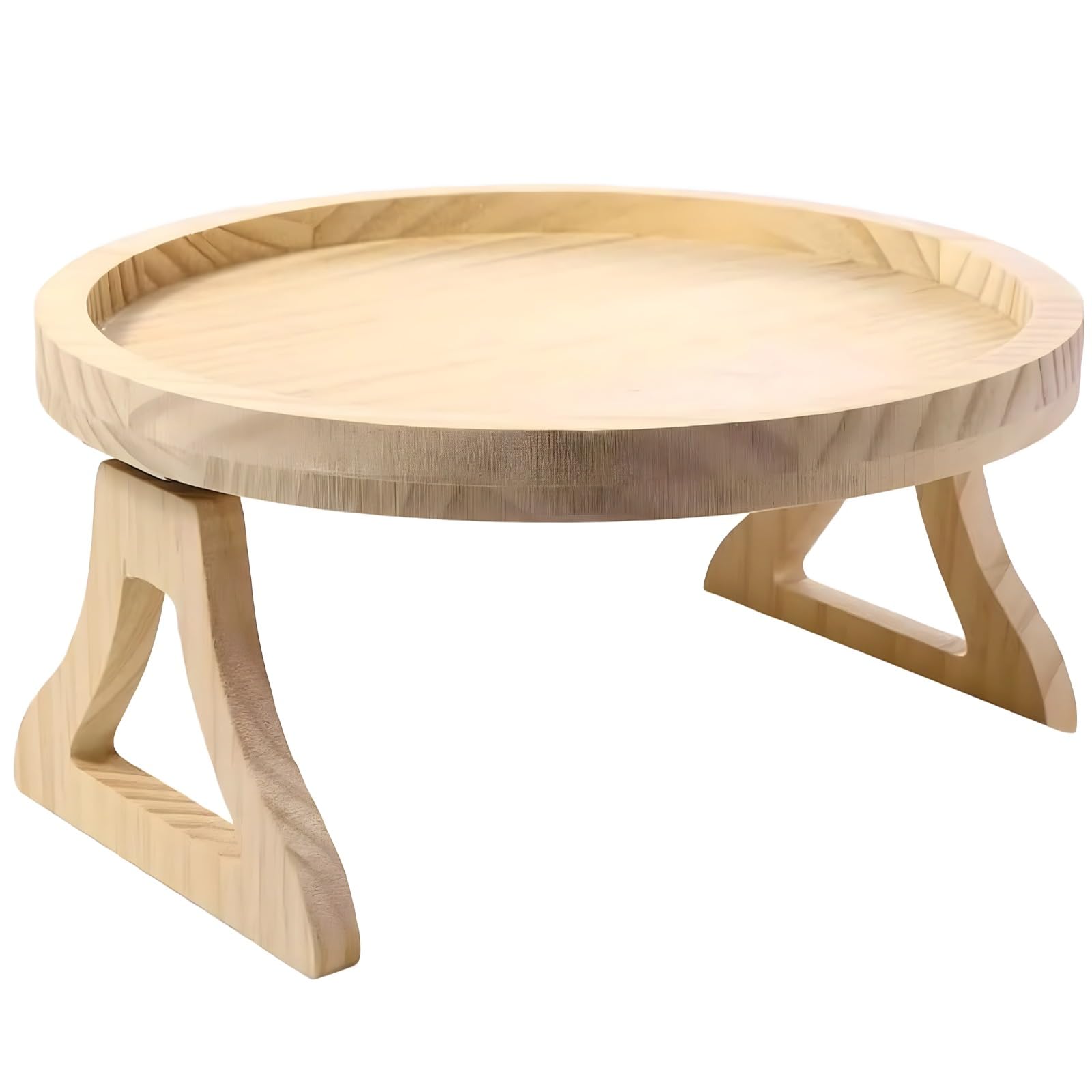 Bandeja lateral con clip para sofá, reposabrazos de sofá, bandeja con bordes redondeados, de madera, diseño portátil, 10 x 10 pulgadas, ideal para espacios pequeños, bebidas, aperitivos, ordenador