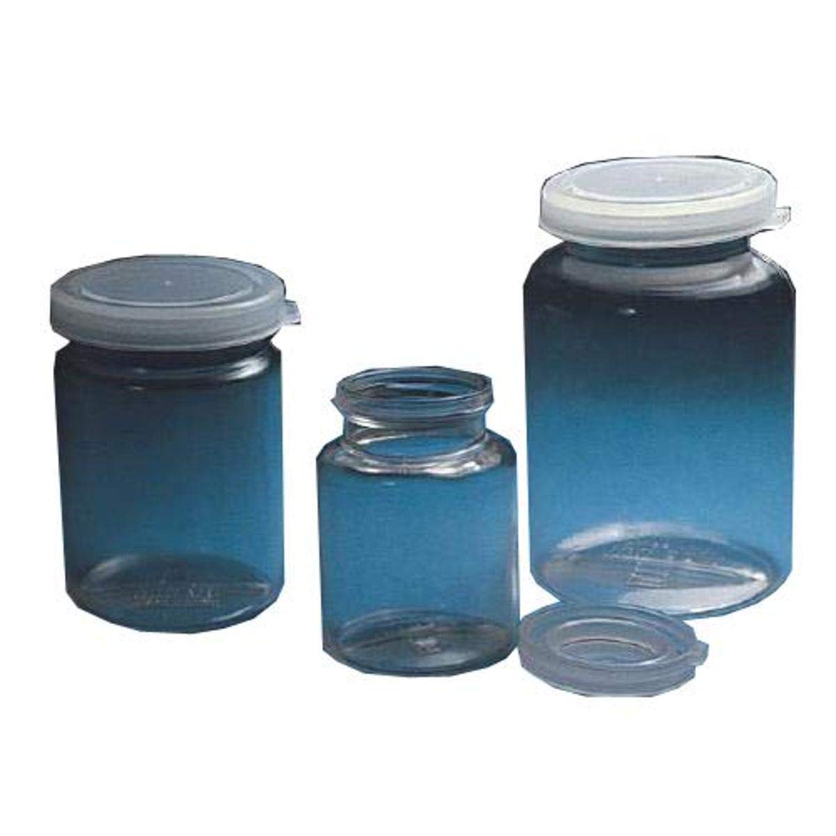 301895 Snap Cap Bottle, 50 mm Outside Diameter, 75 mm Height, 100 mm, PET, Transparent (Pack of 50)