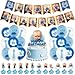 IOSCDH 32 Pcs Boss Palloncini Decorazioni Feste Compleanno Boss Feste di Compleanno per bambini Palloncini Striscione Cake Topper per Feste a Tema Bambini Regalo