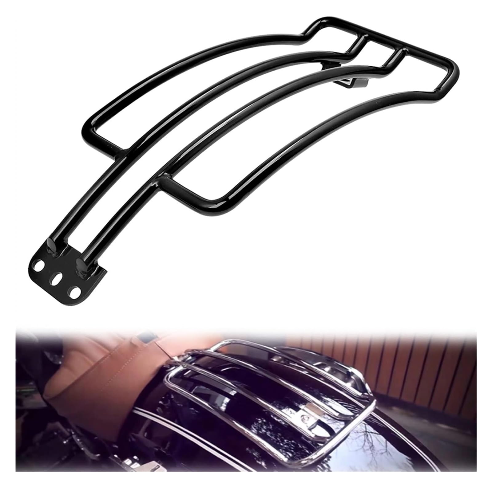 para BMW R18 2020 2021 2022 2023 Asiento Individual Negro Claro Guardabarros Trasero Portaequipajes Estante Soporte Motocicleta Portapacchi Moto