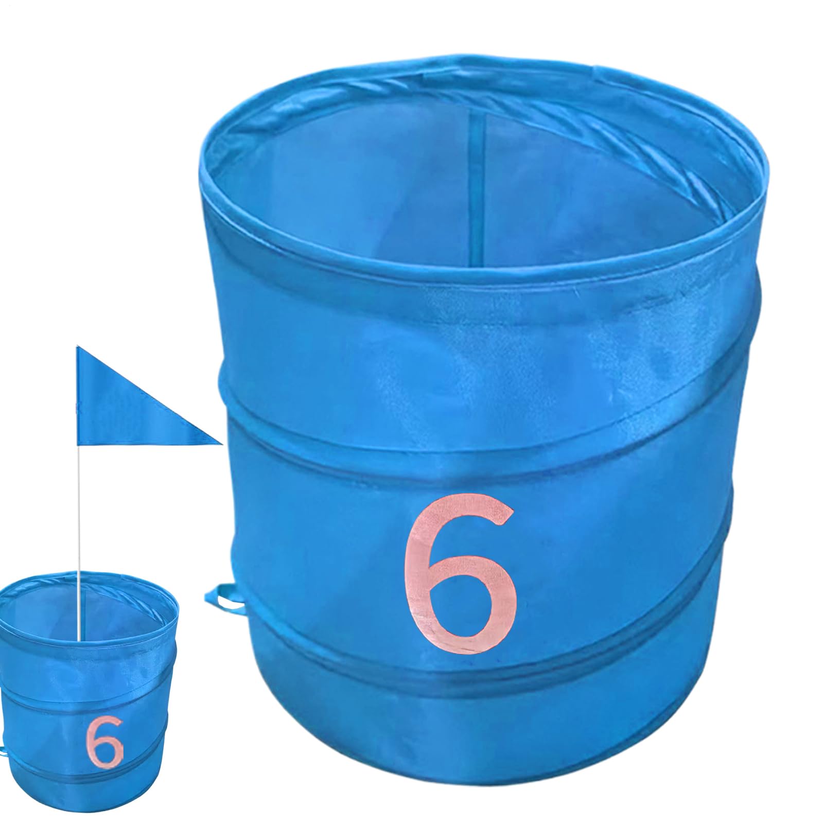 Backyard golfGame Bucket Set - Portable 6-Hole golfYard Game with Buckets, Flags, Balls, Tee Boxes, and Carry Bag | Outdoor Family Fun, Easy Setup, Durable Oxford Cloth Buckets, Adjustable Tee Posit