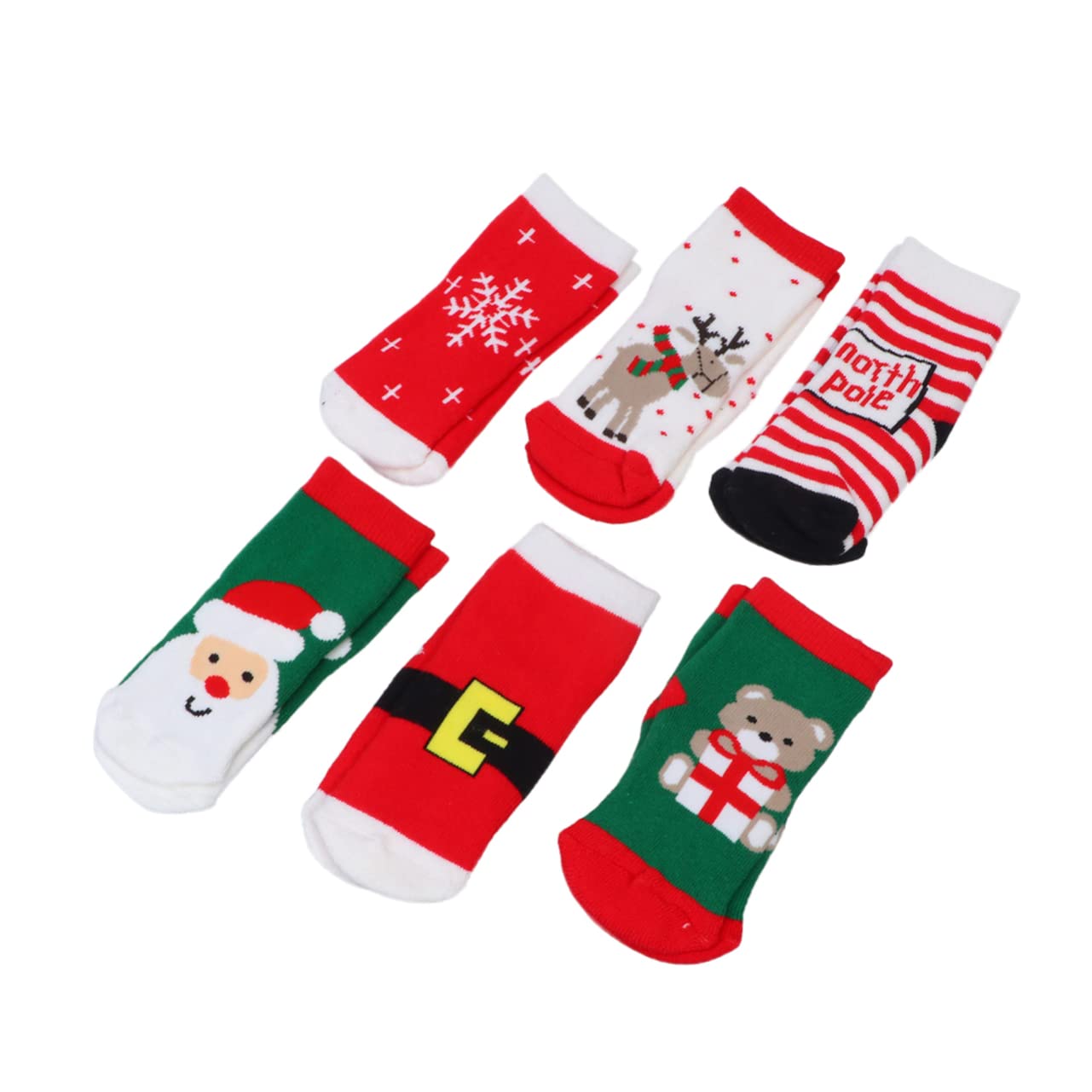 Kisangel 12 Paare Weihnachtsfeier Baby- für Jungen Weihnachts- -Socke Weihnachtsmotiv für Gemeinde Weihnachten Kind