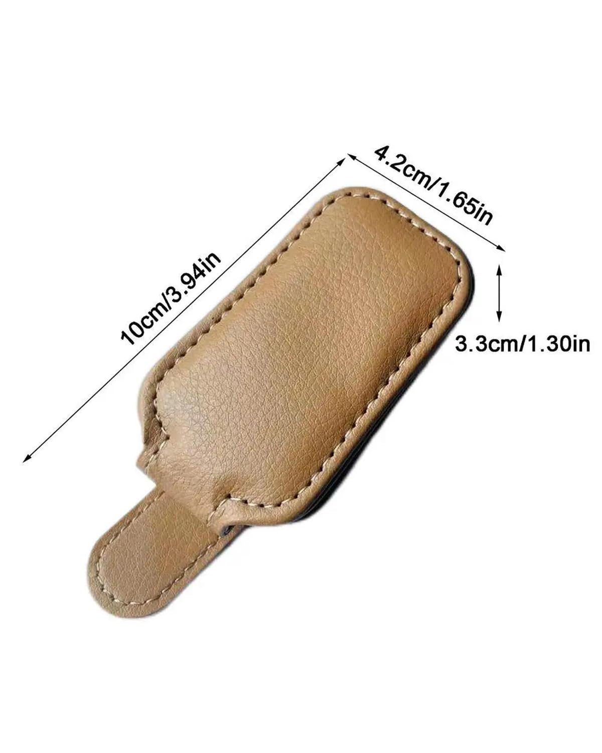 Supporto per Occhiali da Sole, Supporto Universale per Occhiali da Sole per Visiera Parasole, (Beige)