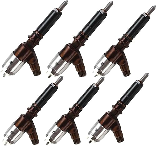 shsiyayh 6 PCS Fuel Injector for Caterpillar CAT C4.4 C6.6 Perkins 1104D 1106D Engine 292-3778 2923778