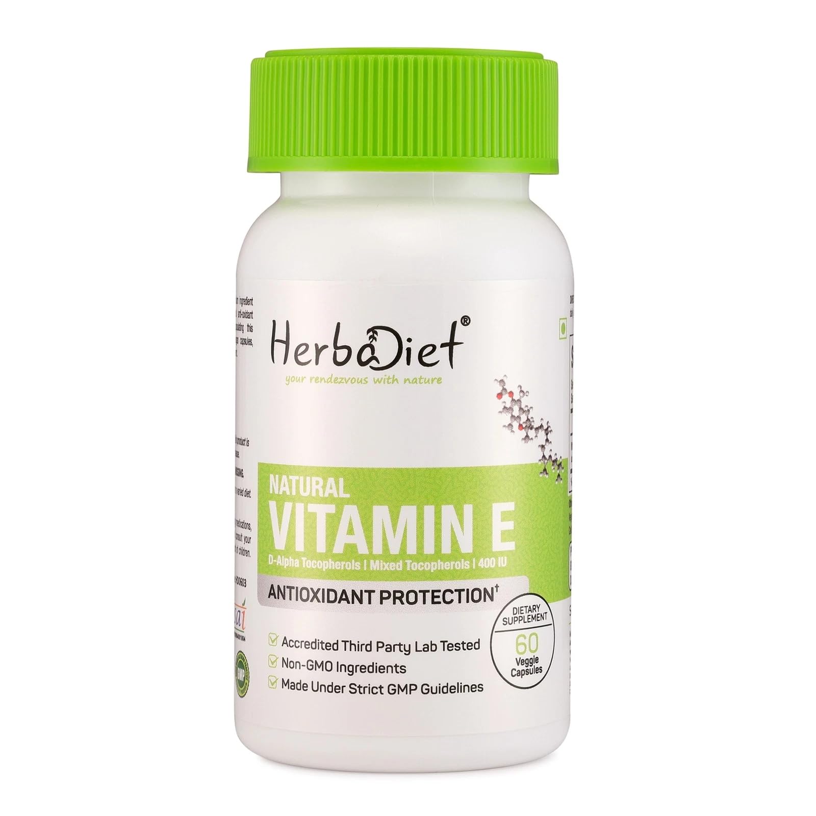 [BRSRGYD5DN4AI3YY] Mixed Tocopherols Capsules 60 | Natural Full Spectrum Vitamin E Supplement | Healthy Skin Eyes Antioxidant Supplement