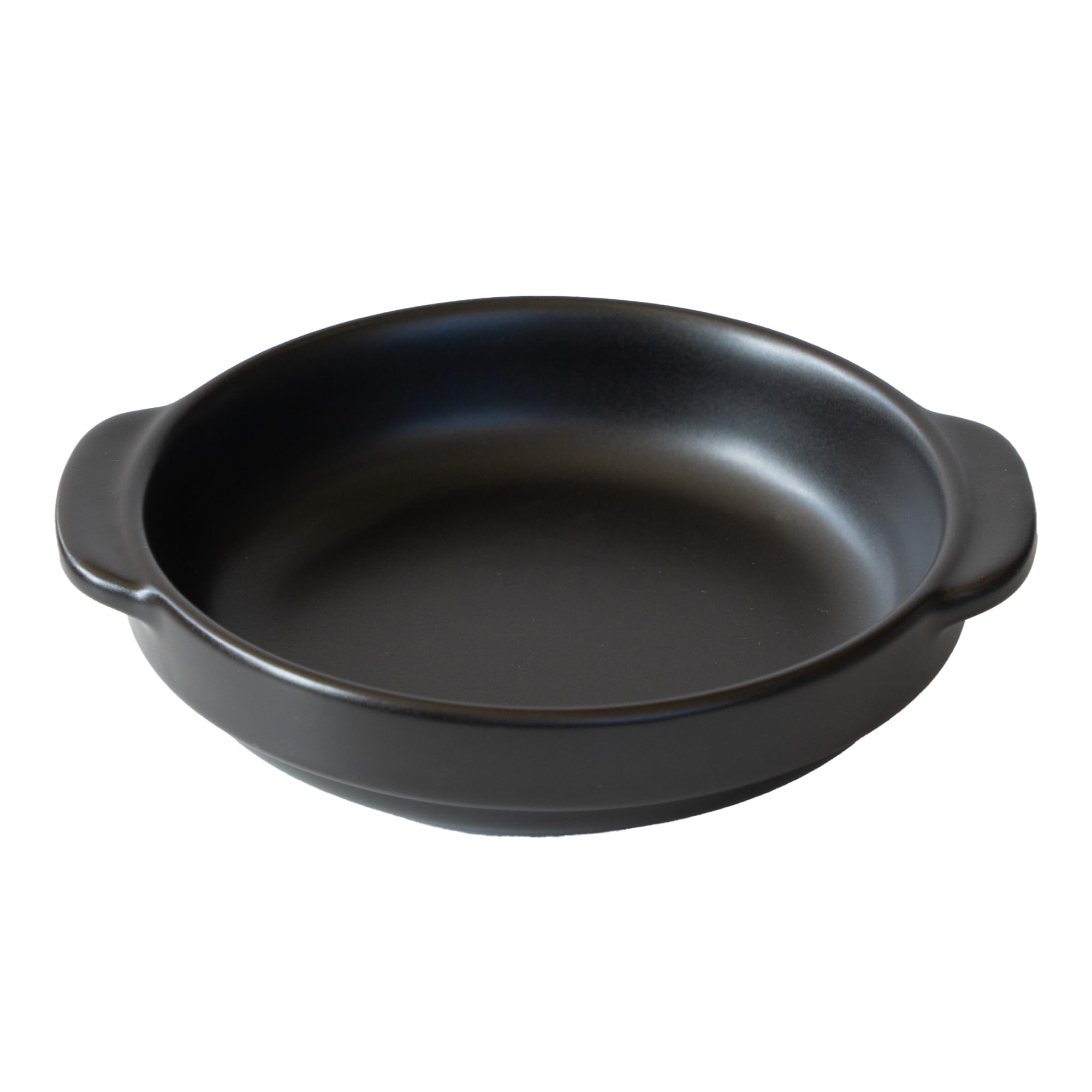 Santo Banko Ware Au Gratin Dish, Large, 22.0 fl oz (650 ml), Heat Resistant, Oven-safe, Direct Fire, Microwave, Dishwasher Safe, Stackable, Black, Made in Japan