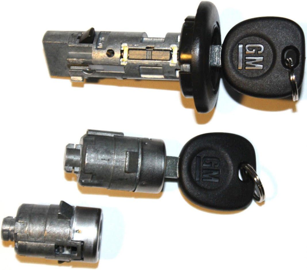 7012945 + 5928818 CHEVY/GM Ignition/Door Lock Set (coded with GM logo keys Strattec Lock Part