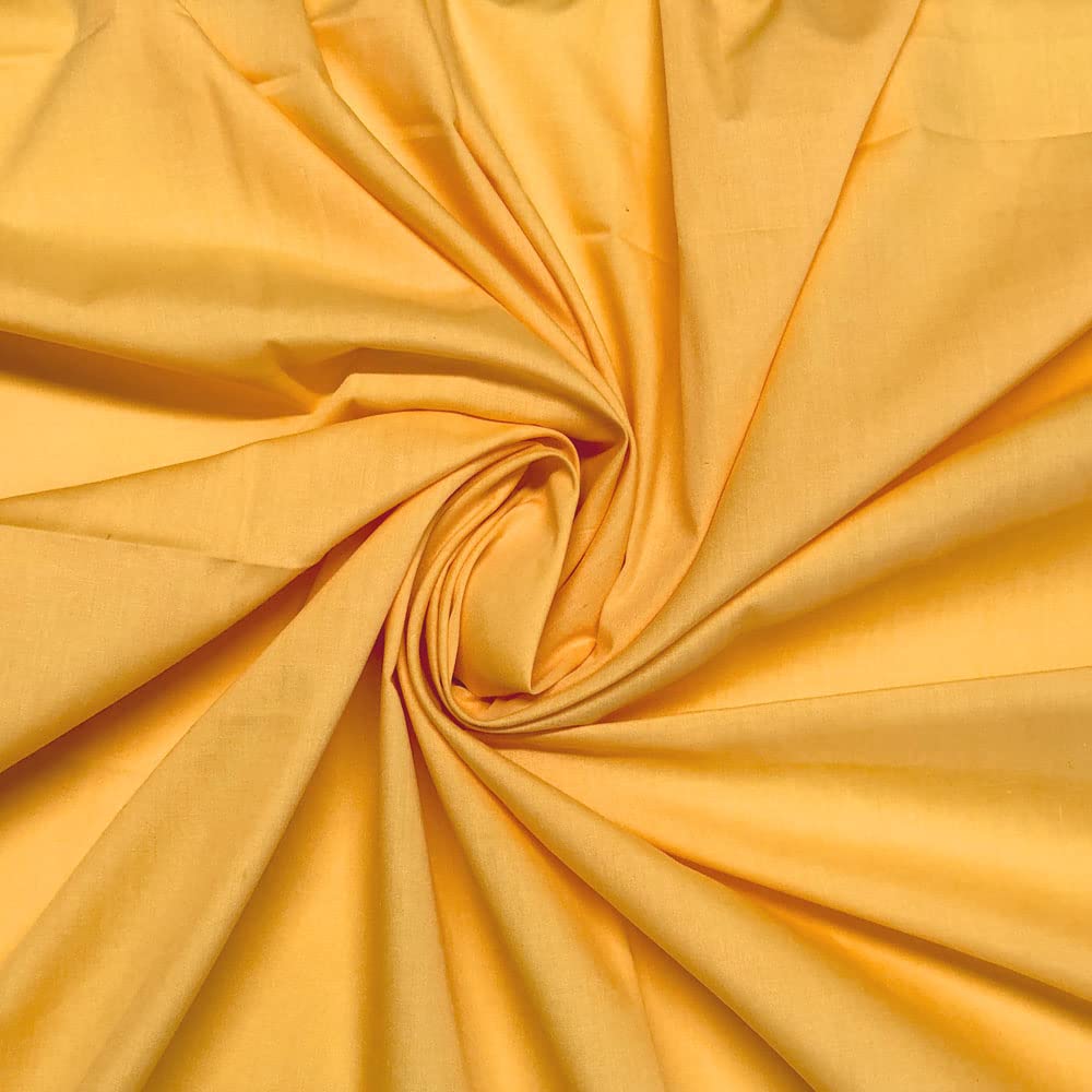 Oh Sew Crafty Limited Marigold 33 Plain Polycotton Fabric 60+ Colours Poly Cotton Dress Craft Sold Per Meter (Marigold 33)