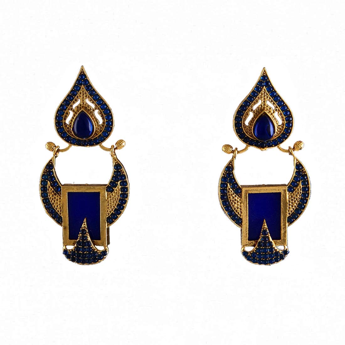 Pendientes de oro de 18k tradicionales indios para regalo de mujer 3