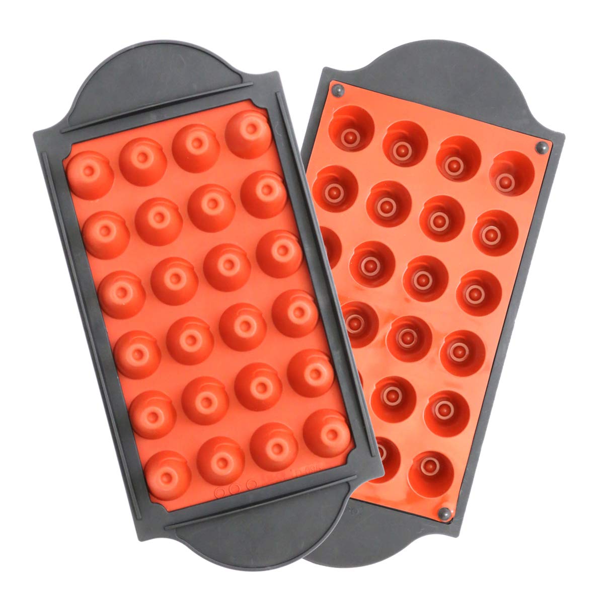 Oggibox 24-Cavity Mini Volcano Pan Mold With Frame for Muffin, Cupcake, Brownie, Cornbread, Cheesecake, Panna Cotta, Pudding, Jello Shot, Soap and More