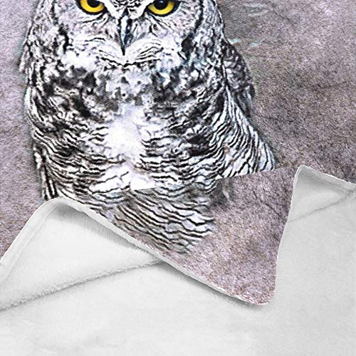 Cuxweot Custom Blanket With Name Text,Personalized Animal Owl Super Soft Fleece Throw Blanket For Couch Sofa Bed (50 X 60 Inches) #TOP3
