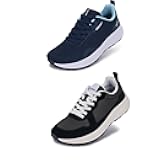 Womens Wide Toe Box Shoes Blue and Black Size 11w